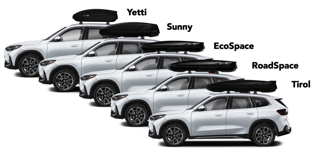 Overview of the Northline roof box models 2025